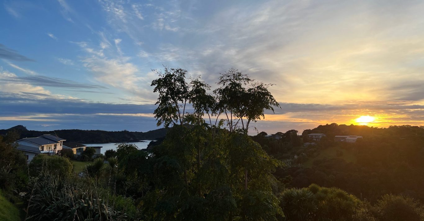 sunrise over Pacific Bay
